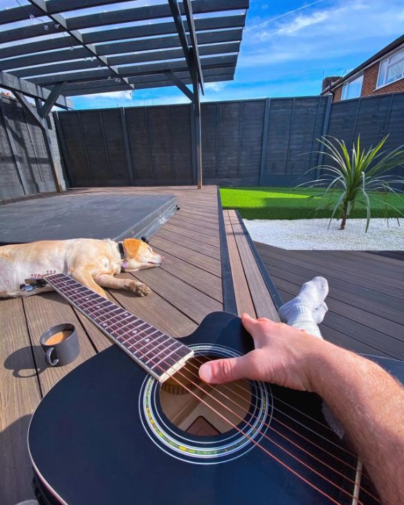 cool outdoor decking setup