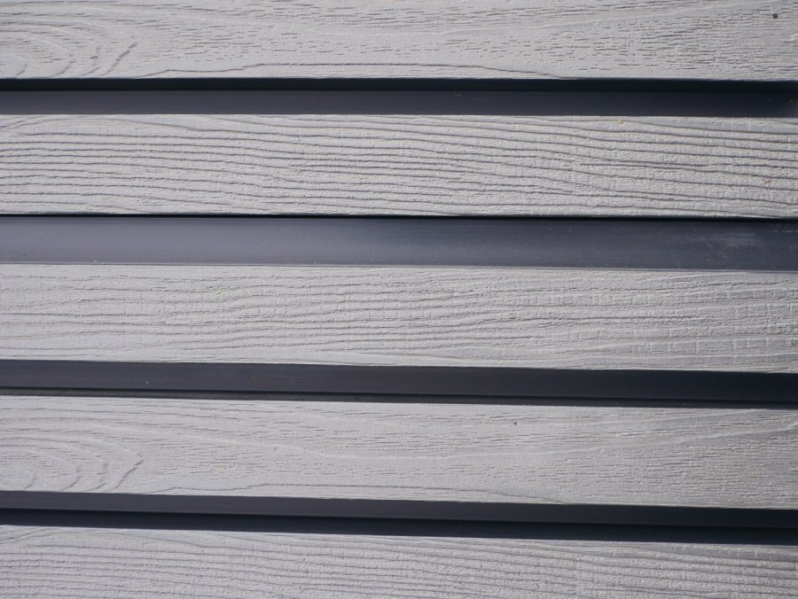 Slatted Cladding Wood Grain Dark Grey