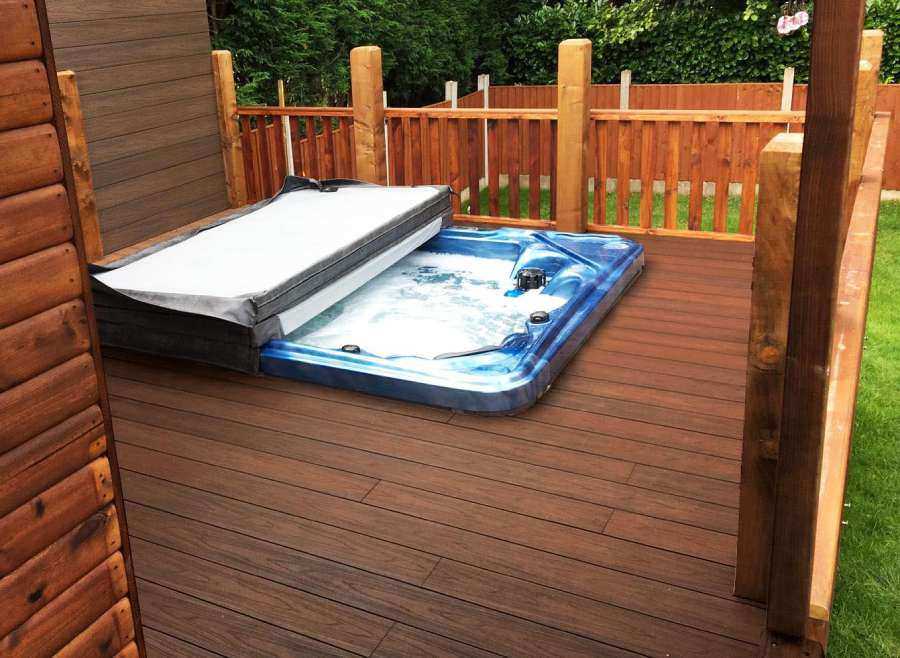 Mocha Capped Decking Board - Available in 4 Metre Length