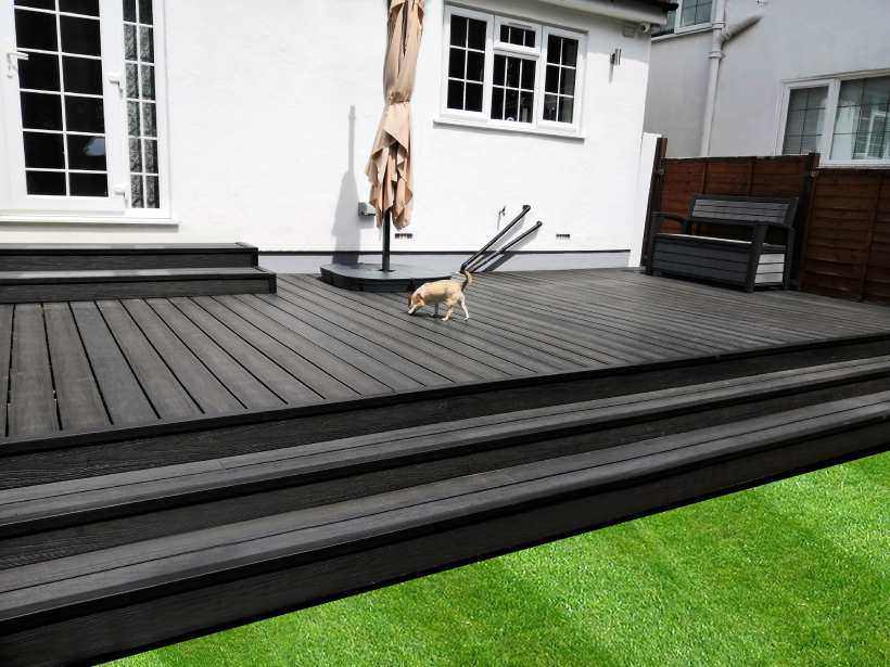 Graphite Grey Capped Decking Board - Available in 3.6 Metre Length