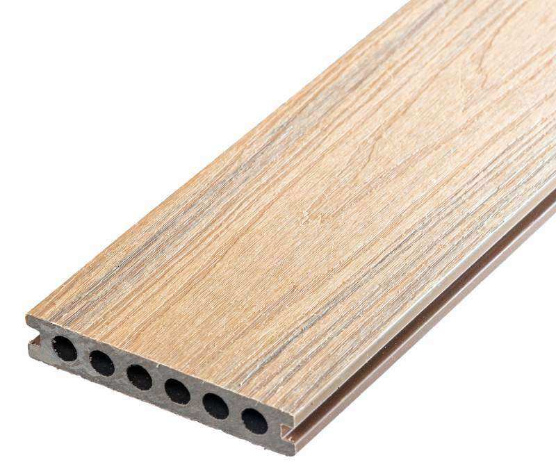 Teak Dual Colour Wood Grain Single Composite Decking Board View