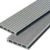 Slate Grey Reversible Grooved Composite Decking Board