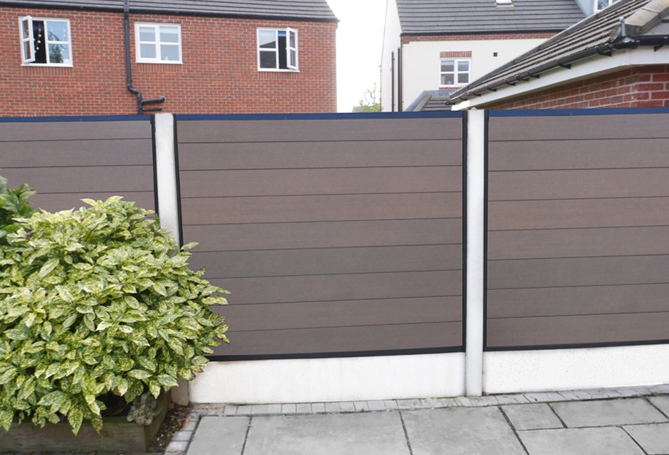 Smooth & Grooved Composite Fence Panel For Concrete Post