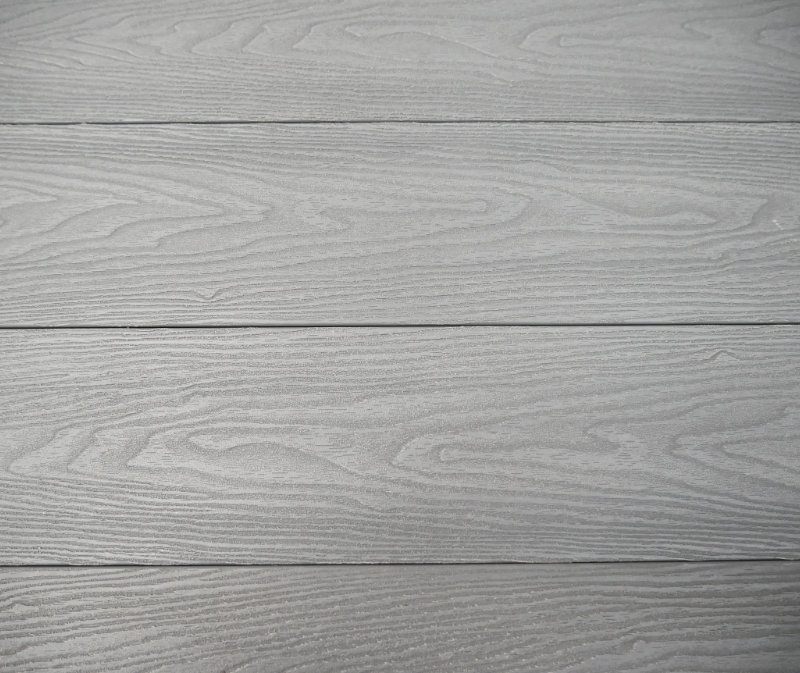 Wood Grain Grey Composite Decking Board Joined Together View