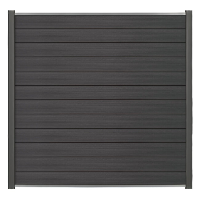 Plastic Fence Panel In Anthracite Grey