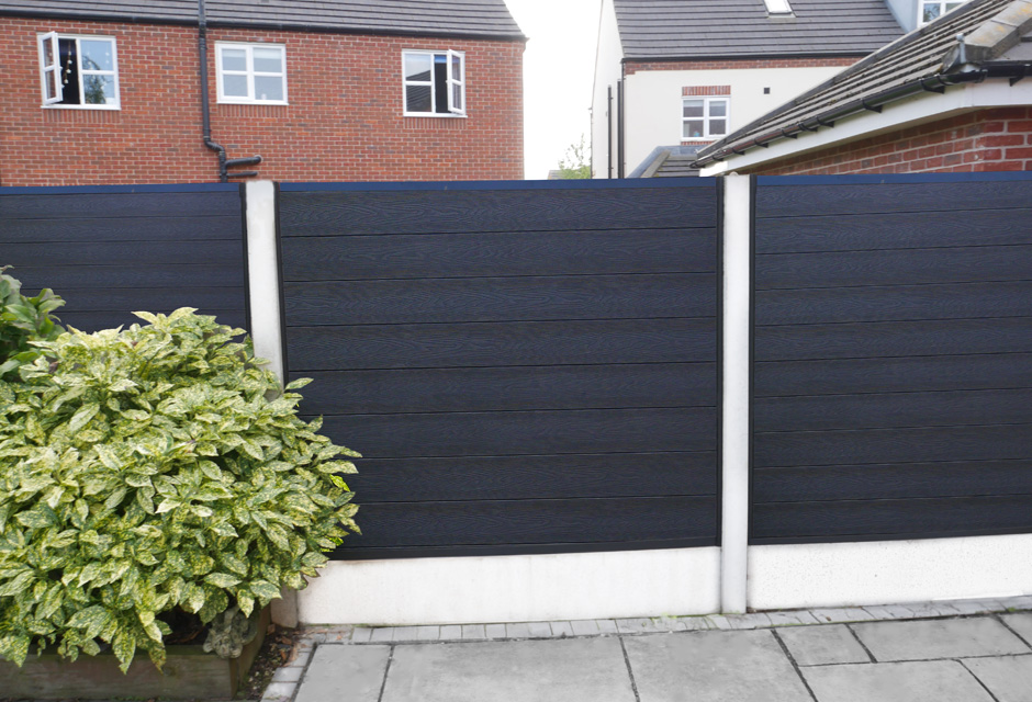Wood Grain Composite Fence Panel For Existing Concrete Posts