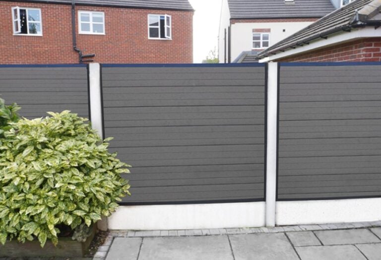 Anthracite Grey Fencing Grooved Composite Fencing