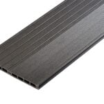 Black Composite Grooved Boards Image Side to Side Grooved View
