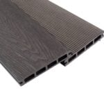 Chocolate Reversible Wood Grain Composite Decking Board | Right View