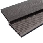 Chocolate Reversible Wood Grain Composite Decking Board | Left View