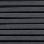 Dark Grey Slatted Composite Cladding With Unique Wood Grain | Close Up View