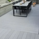 Grey Grooved Composite Decking With Dining Table