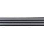 Grey Slatted Composite Cladding With Unique Wood Grain | Front On Single Board View