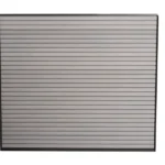 Grey Slatted Composite Fence Panel
