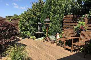Teak Capped Decking Board | Mixed Colour Composite Board