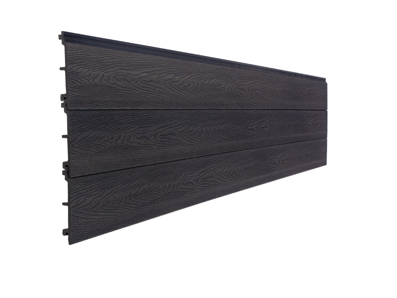 Wood Grain Anthracite Grey Cladding Full View