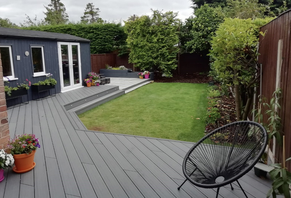 Raised Deck With Ash Grey Boards