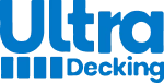 Ultra Decking brand logo in blue color