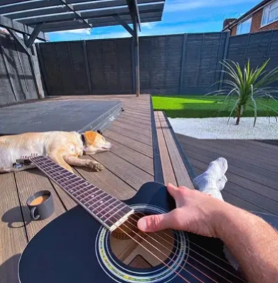 outdoor composite decking project
