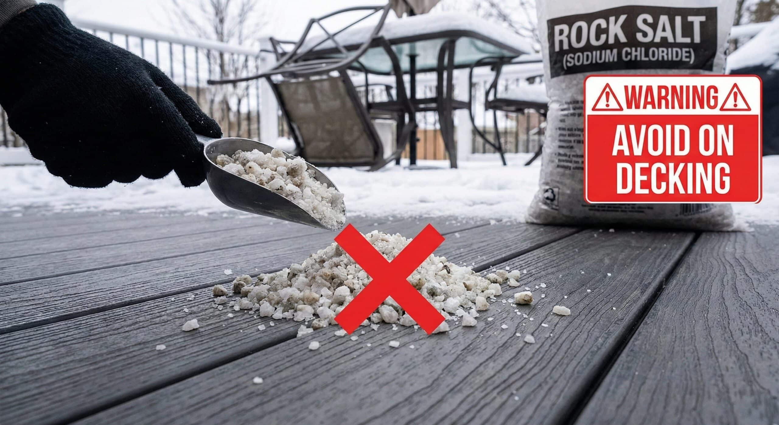 Avoid Rock Salt On Decking