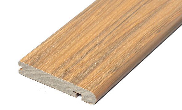 Solid composite decking board in mixed colour