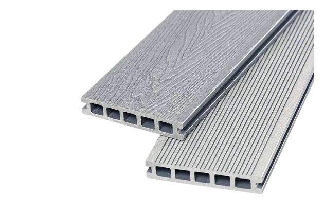 Reversible composite decking board in 5 square hollow