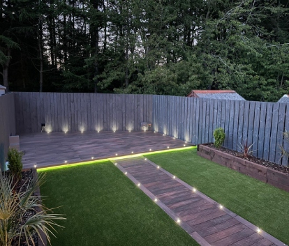 Mixed Colour Walnut With Spot Light Pathway