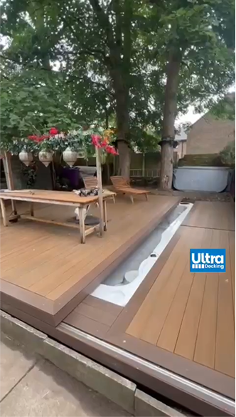 Sliding Underground Sunken Hot Tub