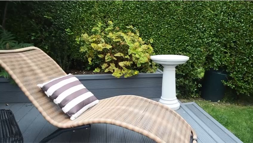Woven Garden Lounger With Ornaments