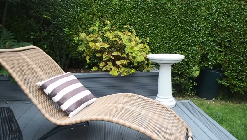 Woven Garden Lounger With Ornaments