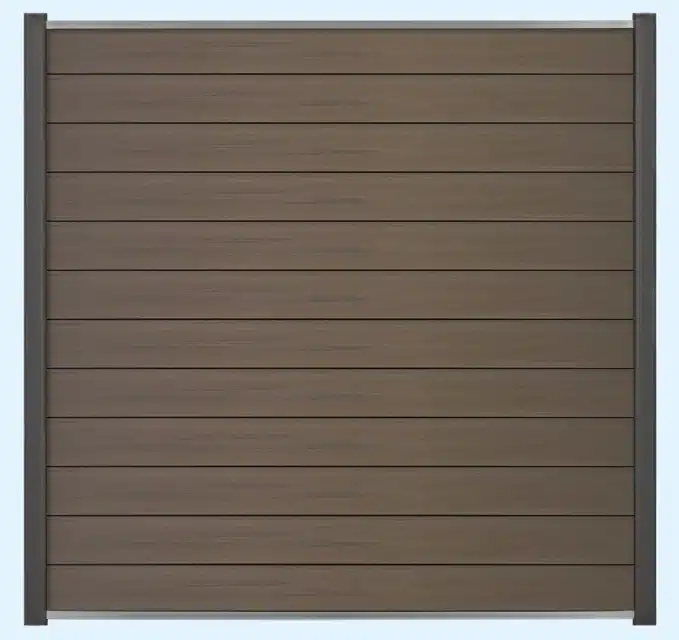 Light Brown Capped Composite Fence Panel